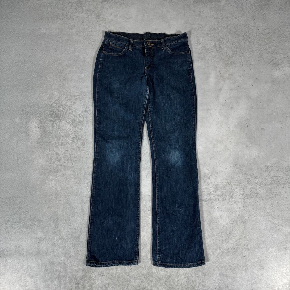Wrangler WRQ20BD Straight Leg Jeans Dark Wash - Size: 9/10x34